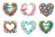 Heart Beach Frame Clipart, an Illustration by Dream Creation (Thumbnail 4 of 6)