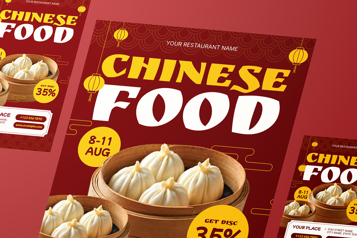 Chinese Food Flyer Set, a Flyer Template by Annora Studio (Photo 6 of 6)