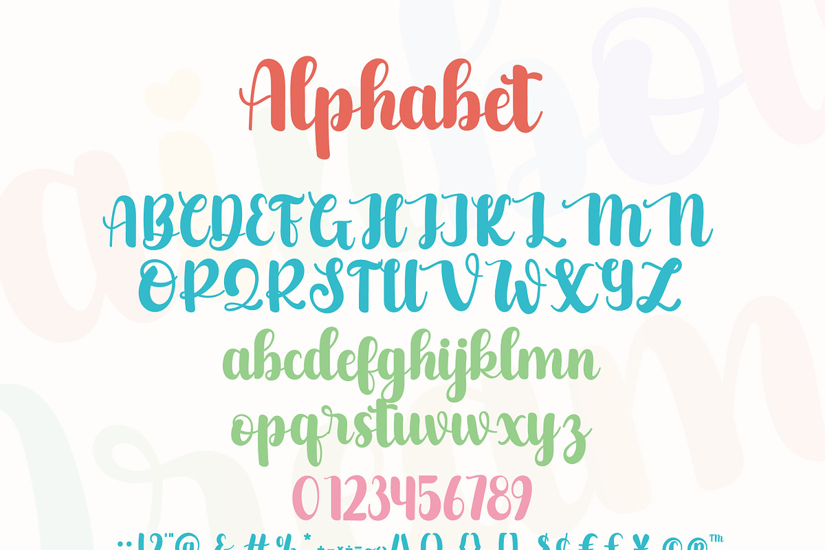 Rainbow Dream, a Script Font by Mini_World (Photo 8 of 9)