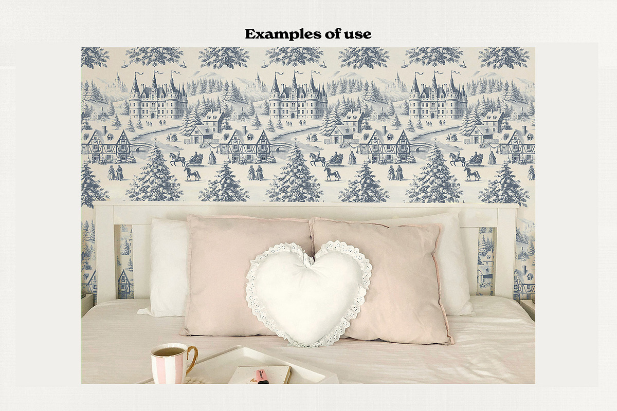 Winter Xmas Toile Seamless Patterns, a Pattern Graphic by Marie T (Photo 5 of 6)