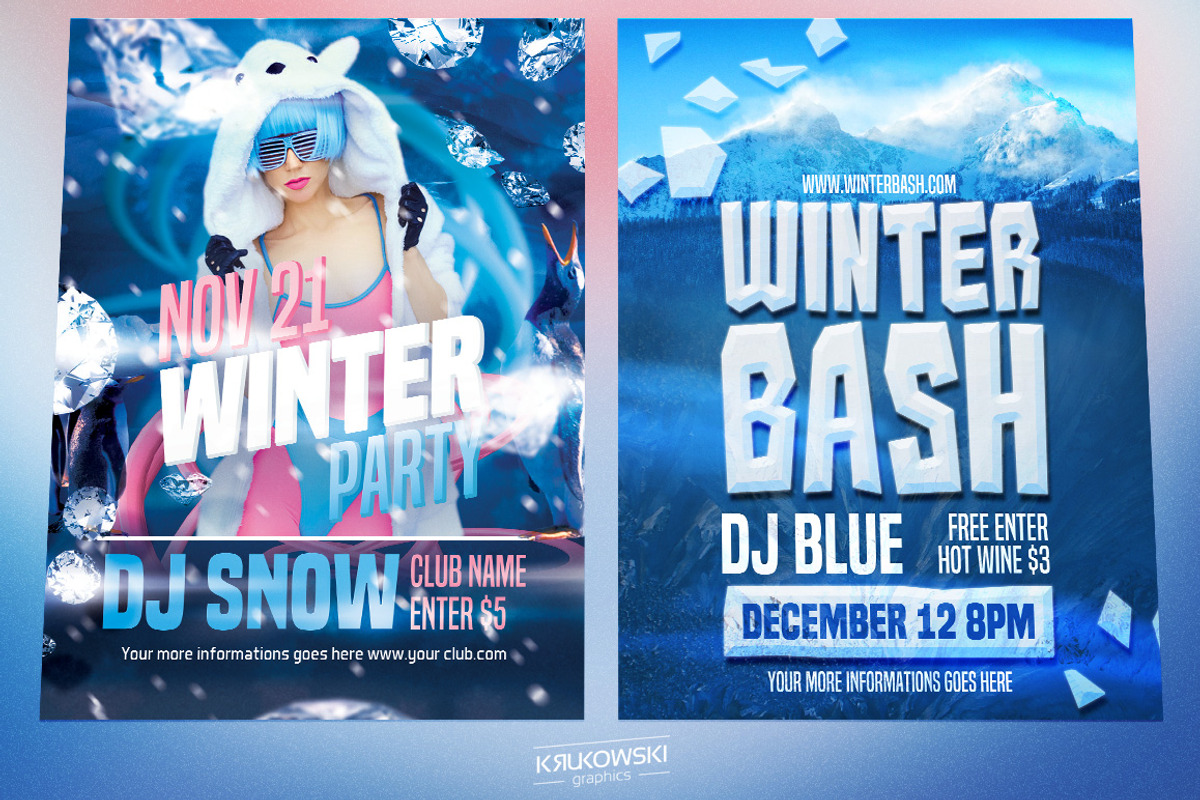 Winter Flyers Bundle, a Flyer Template by Krukowski Graphics (Photo 3 of 3)