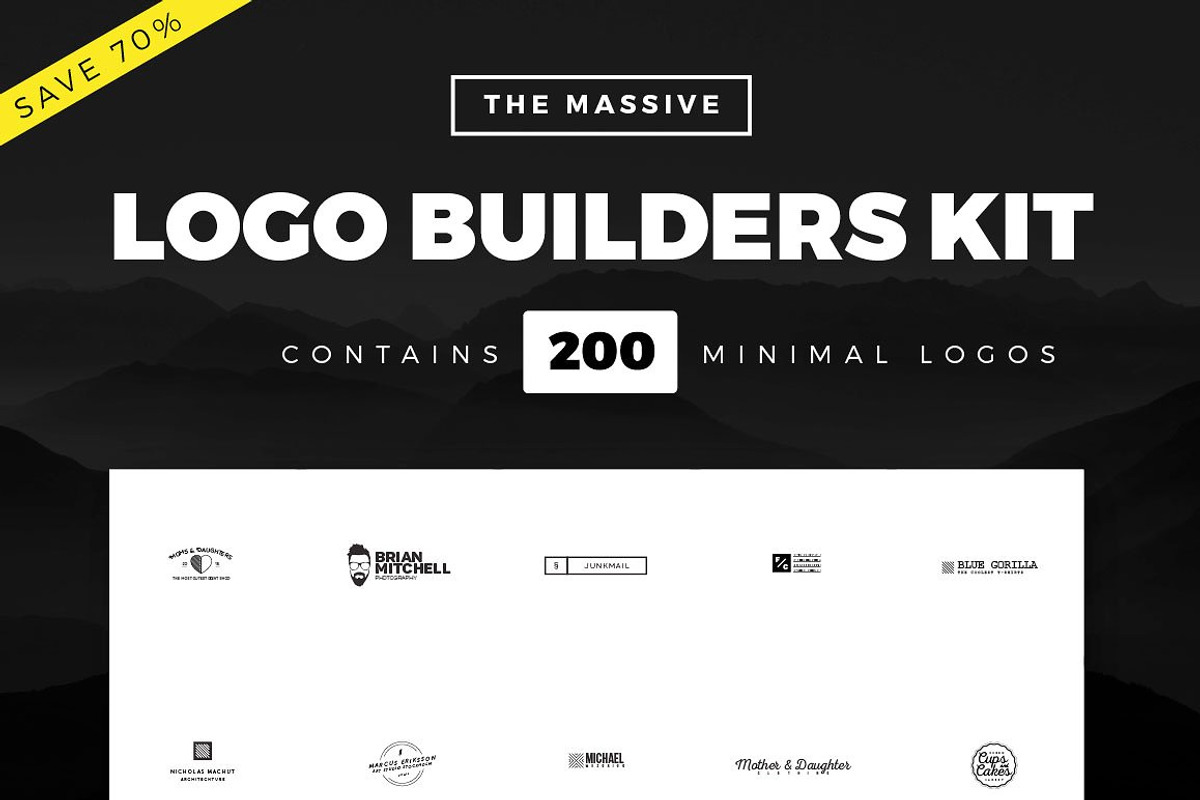 SALE! Logo Creators Dream Bundle, a Branding & Logo Template by Mats-Peter Forss (Photo 39 of 107)