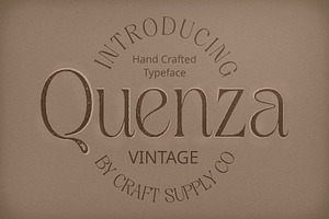 Quenza Vintage, a Serif Font by Craft Supply Co.