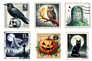 Halloween Postage Stamps Clipart, an Illustration by Dream Creation (Thumbnail 5 of 7)