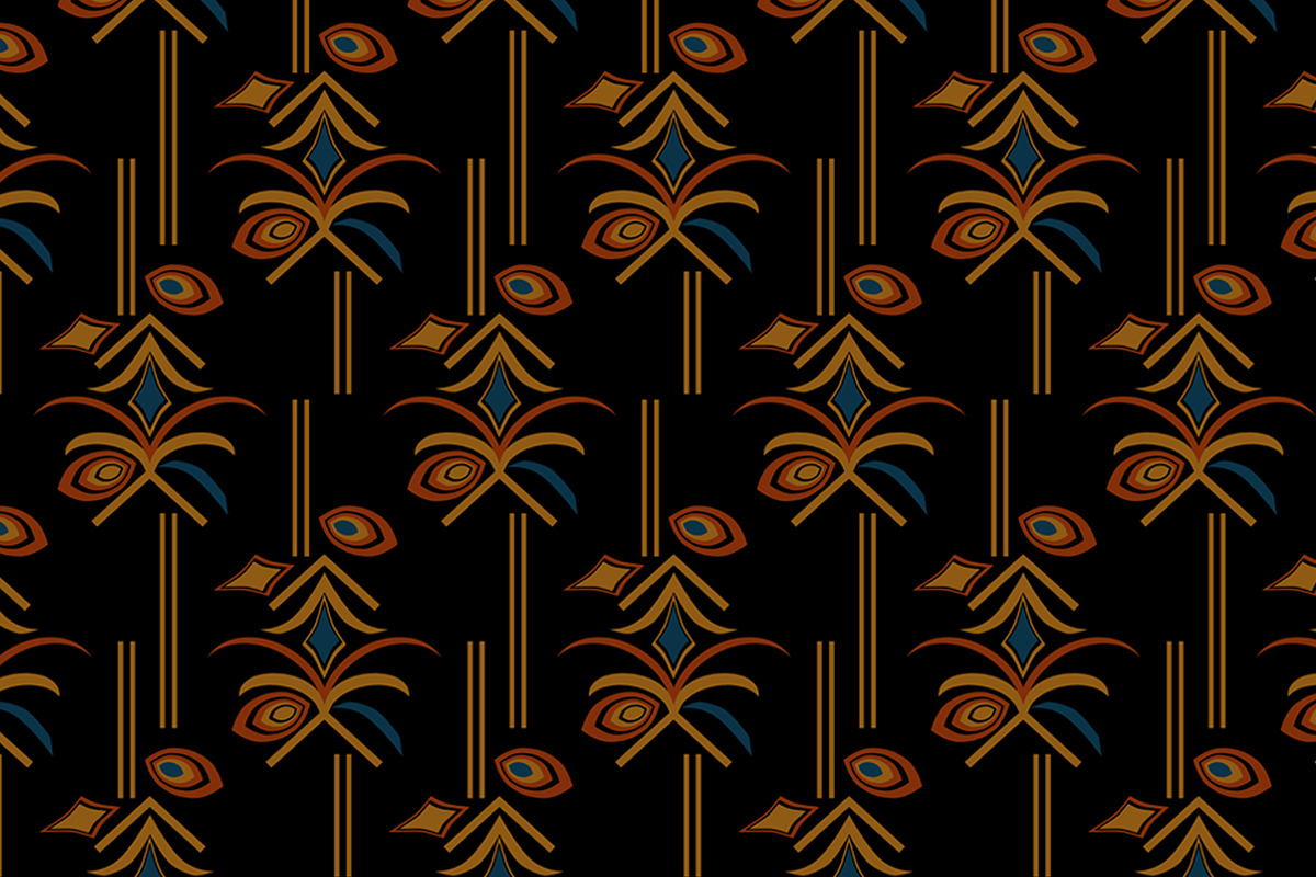 Art Deco and Nouveau Seamless Repeat, a Pattern Graphic by Sharon Schwalbe