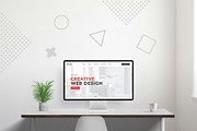 Minimal Geometric Web Mockup, a Mac Mockup by RSplaneta (Thumbnail 1 of 2)