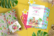 Tropical New Year Party, a Texture Illustration by Watercolor by Tonia Tkach (Thumbnail 1 of 10)