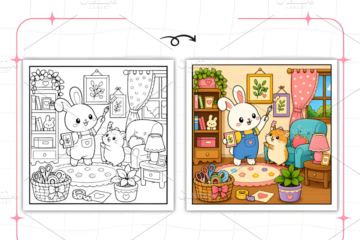 Bold and Easy Cozy Sunday Coloring, a Decorative Illustration by Design Station (Photo 3 of 8)