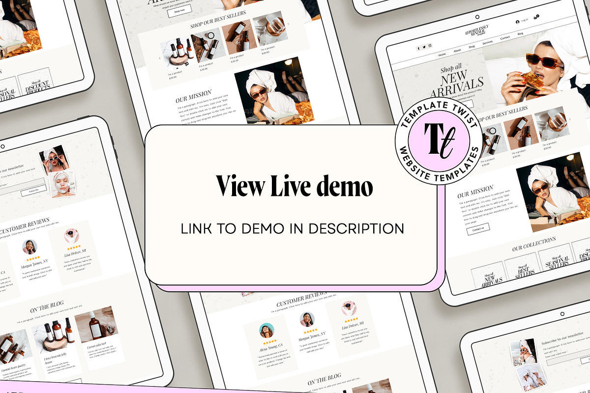 Minimal Neutral Wix Website Template, a Wix Template by Template Twist Shop (Photo 2 of 10)