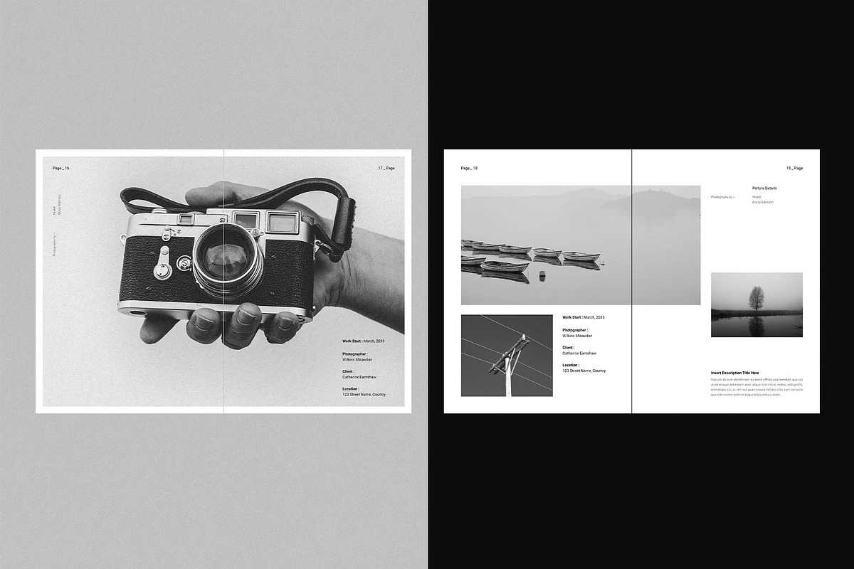 Photography Portfolio Template, a Brochure Template by DesignCrest (Photo 5 of 17)