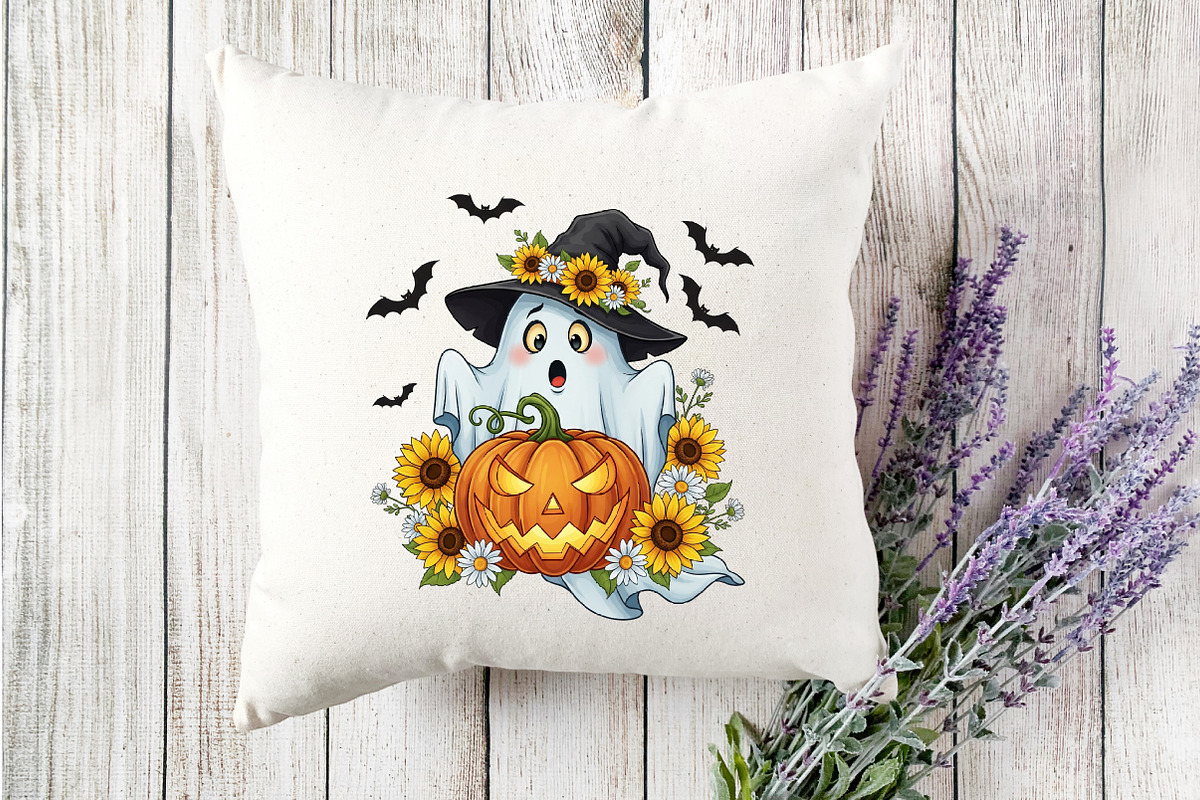 Ghost Witch Pumpkin Fall PNG, an Illustration by Designking (Photo 4 of 4)