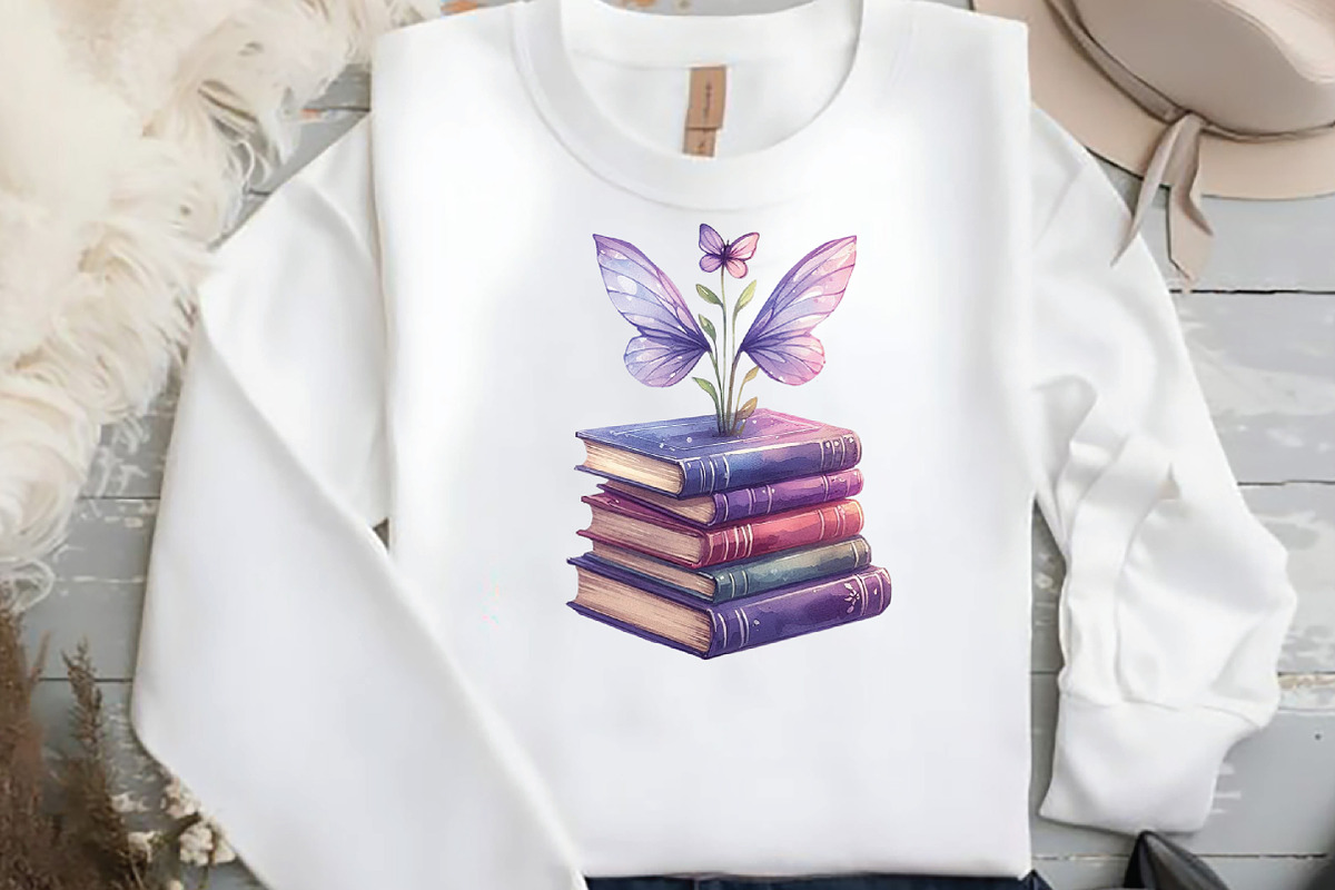 Spring Books Clipart, Purple Books P, an Illustration by DreamCafeArt (Photo 5 of 5)