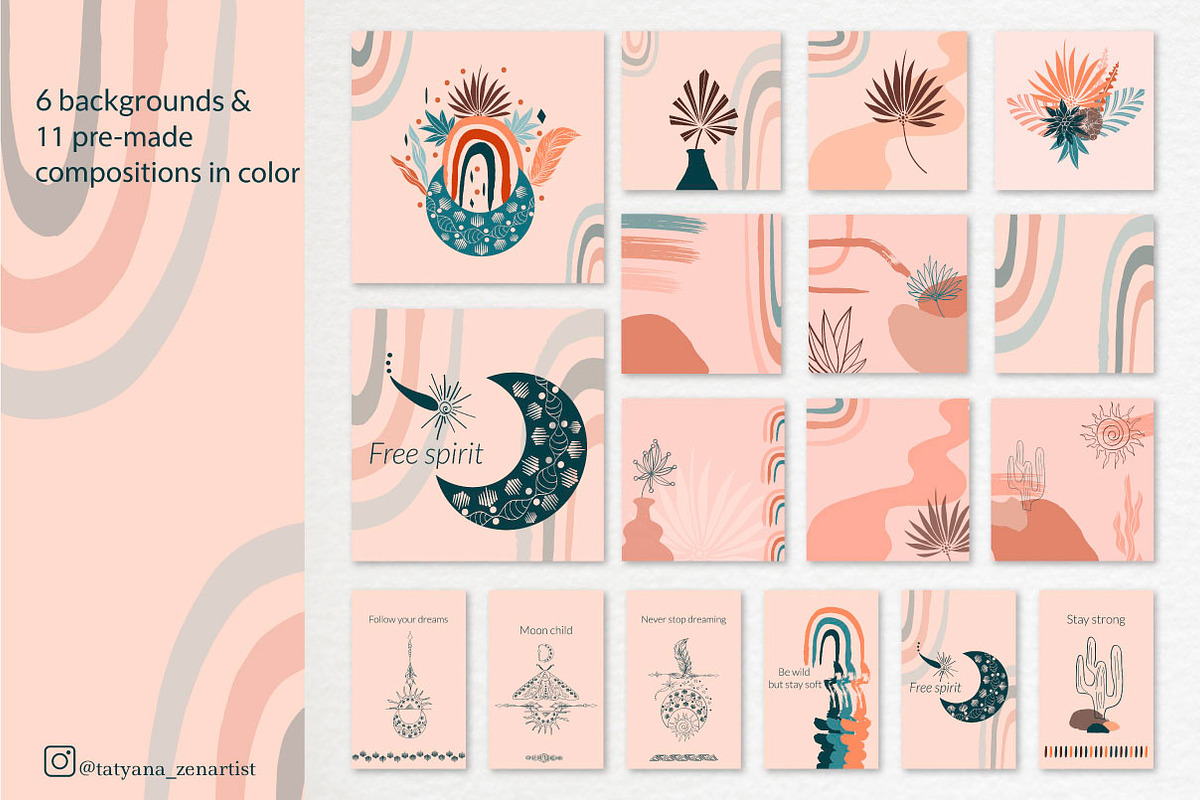 Abstract linear ethnic Boho Clipart, an Object Graphic by Tatyana_Zenartist (Photo 6 of 11)