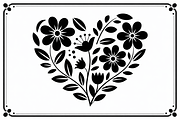 Elegant Black Floral Heart, an Illustration by Amazin_art (Thumbnail 12 of 16)