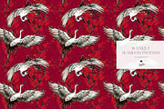 Japanese Cranes Seamless Patterns, a Pattern Graphic by KaramfilaS (Thumbnail 5 of 19)