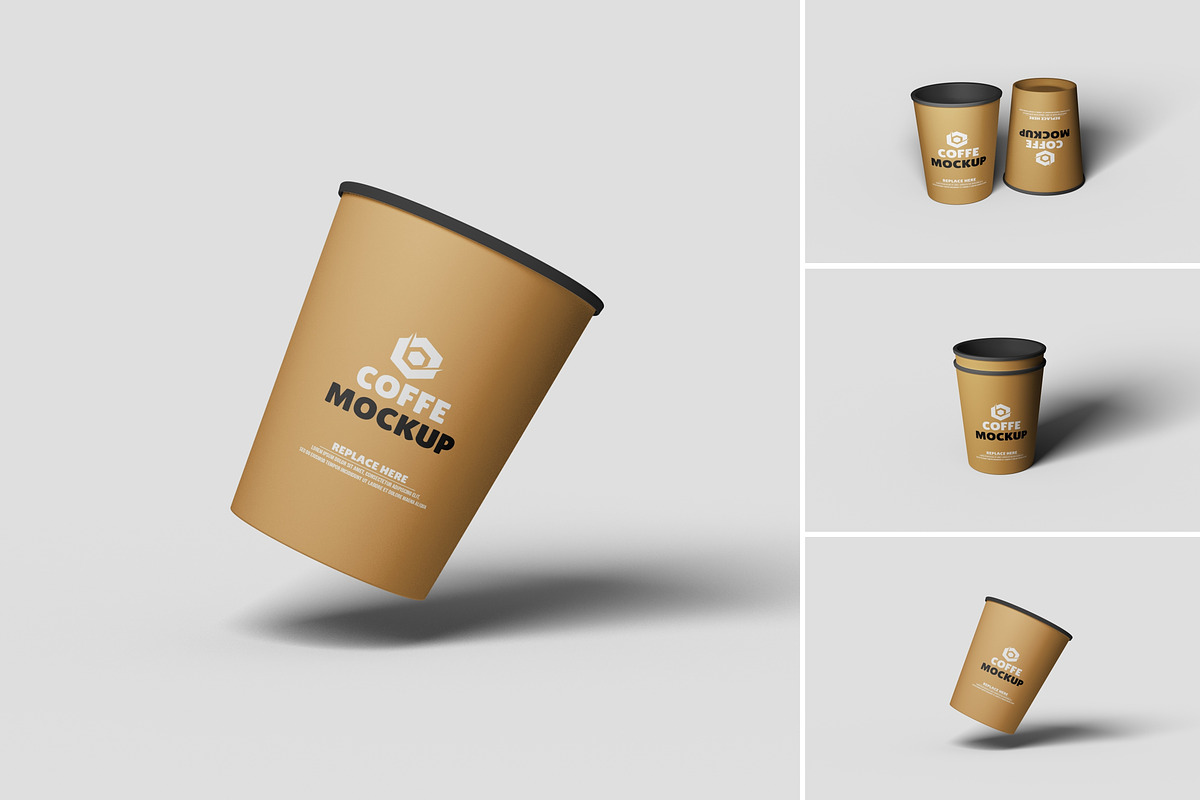 3 Cup Mockup Sets, a Cups & Container Mockup by LOGTURNAL (Photo 1 of 4)