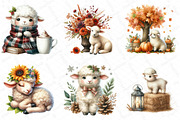 Watercolor Autumn Sheep Clipart, an Illustration by DreamPrint404 (Thumbnail 4 of 6)