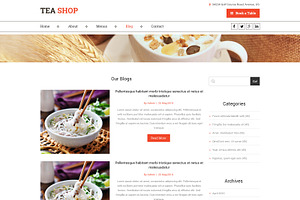 Tea Store PSD Website Template