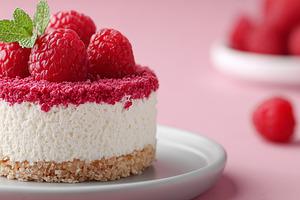 Delicious raspberry cheesecake, a Food & Drink Photo by MistyDay