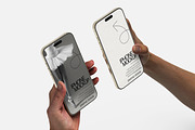 iPhone App Display Mockup in Hand, an iPhone Mockup by Ataku Design (Thumbnail 2 of 6)