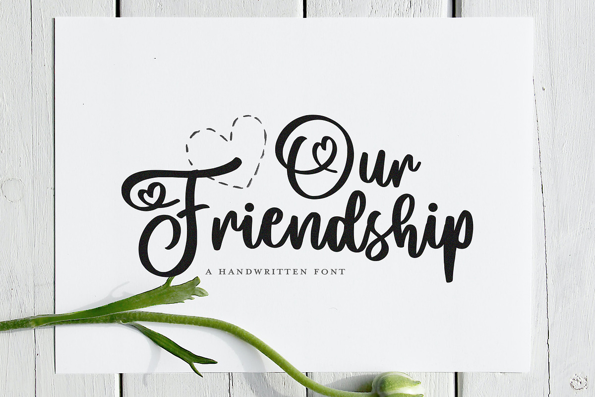 Our Friendship Font, a Script Font by Lollipop Hand Drawn (Photo 1 of 6)