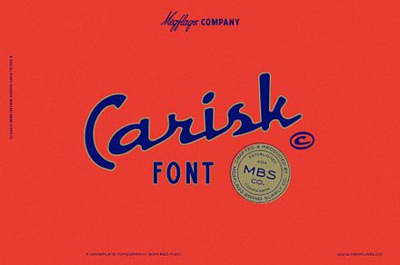Carisk, a Script Font by Megflags