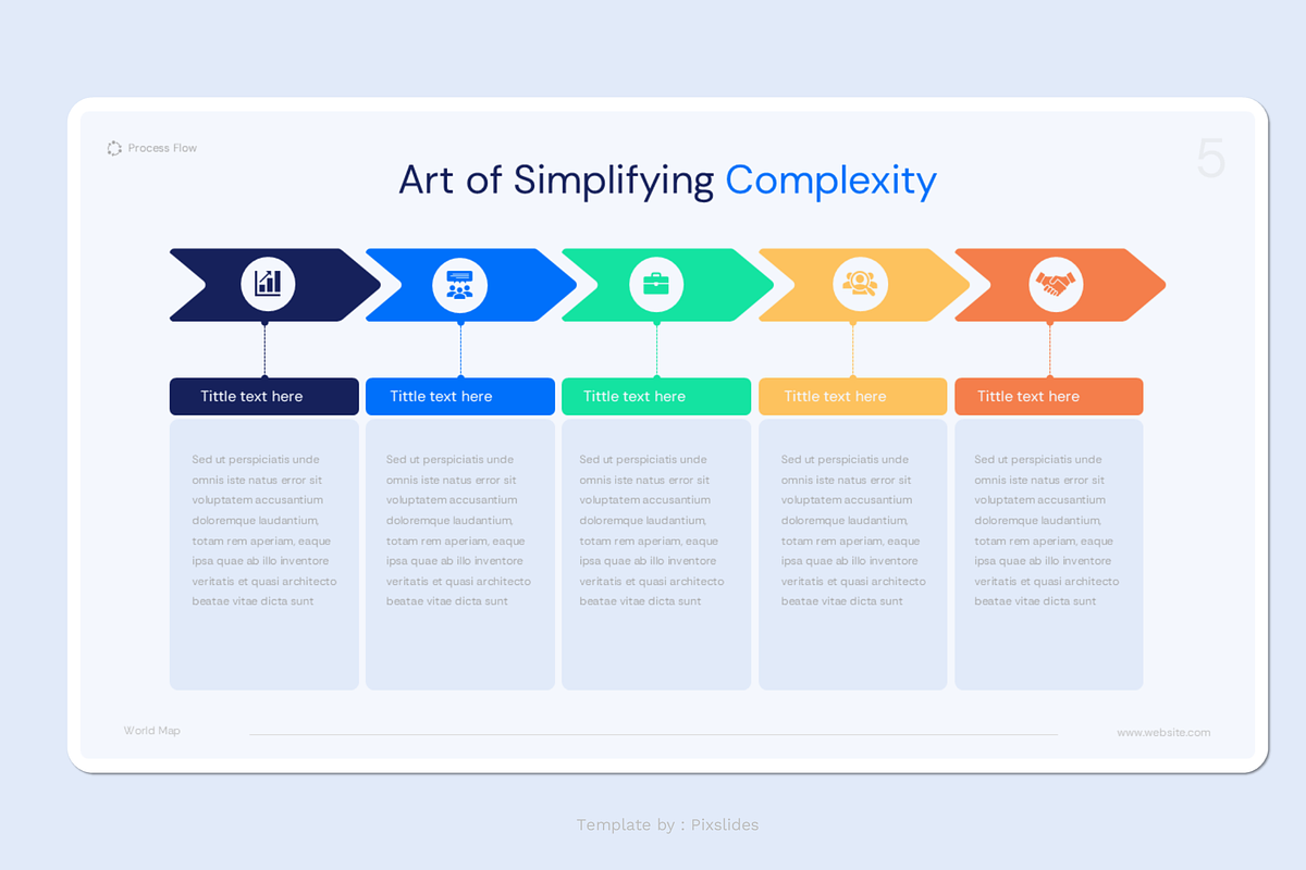 Process Flow Infographics, a Presentation Template by Pixslides (Photo 5 of 7)