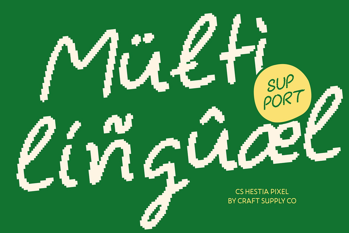 CS Hestia Pixel, a Handwritten Font by Craft Supply Co. (Photo 7 of 8)