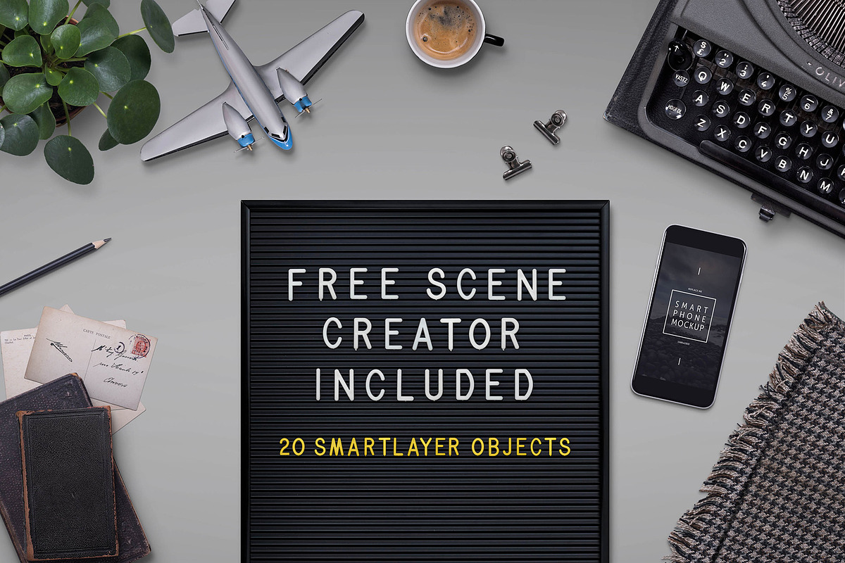 Letter board mockup set, a Product Mockup by Twin Design (Photo 4 of 5)