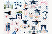 Graduation Clip Art PNG, a Person Illustration by GlamArtZhanna (Thumbnail 7 of 8)