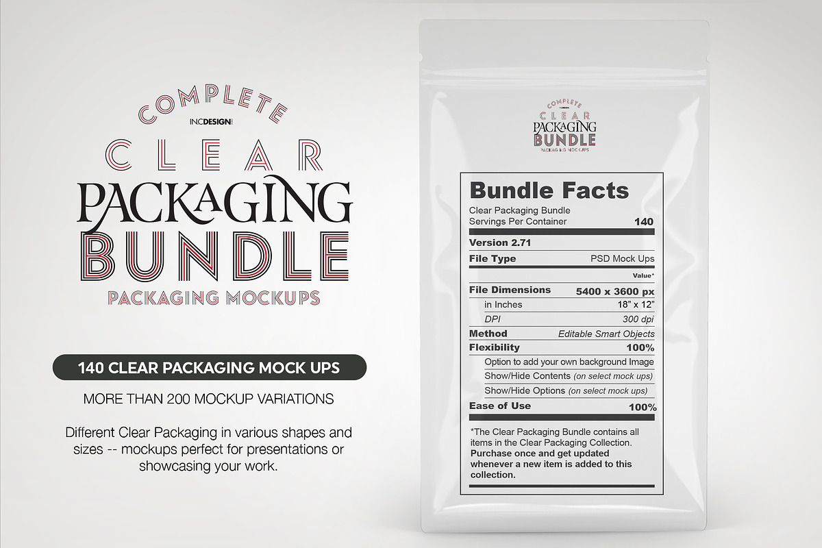 BUNDLE: Clear Packaging Mockups, a Cups & Container Mockup by INCDesign (Photo 2 of 11)