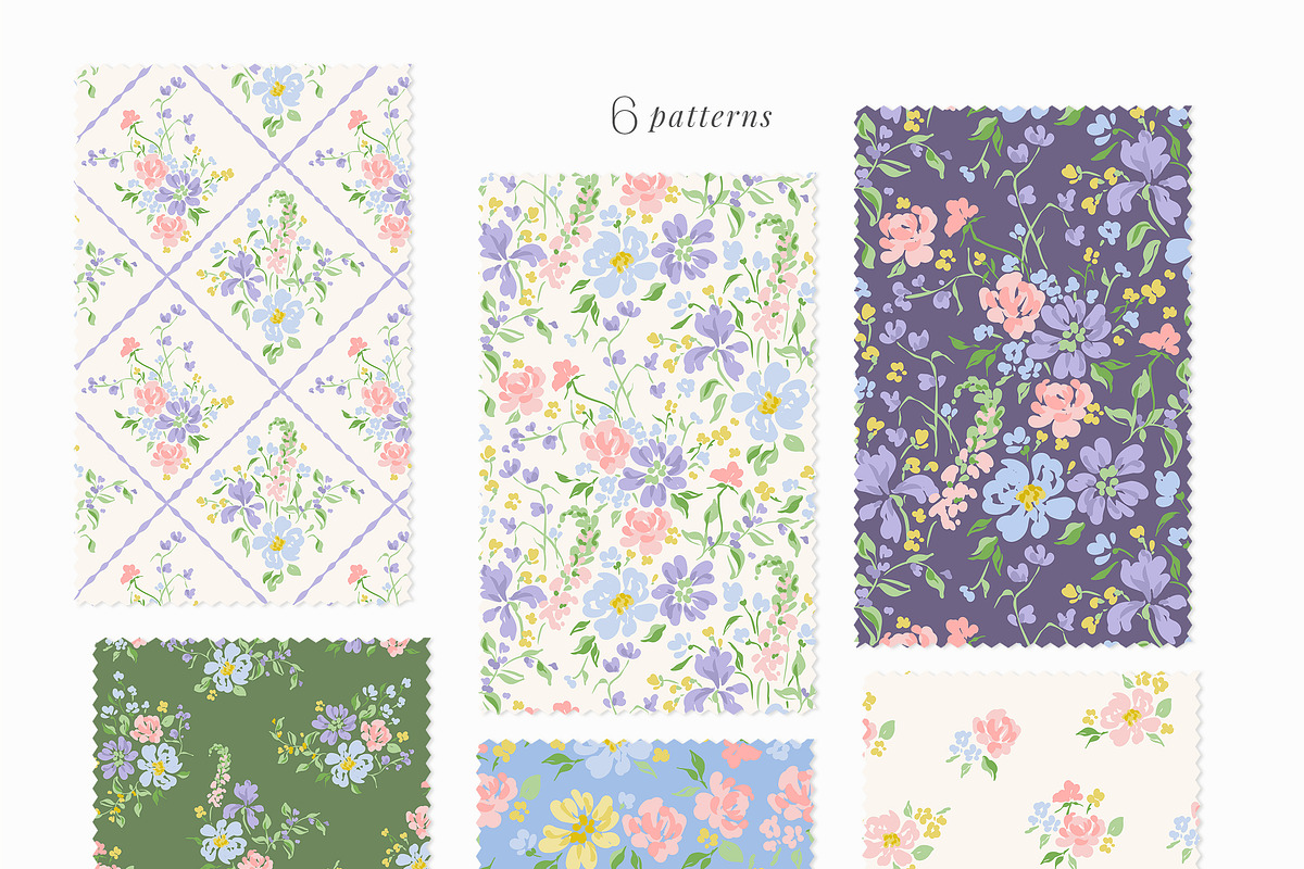 Romantic Flora - Patterns & Clipart, a Pattern Graphic by Inna Moreva (Photo 5 of 7)