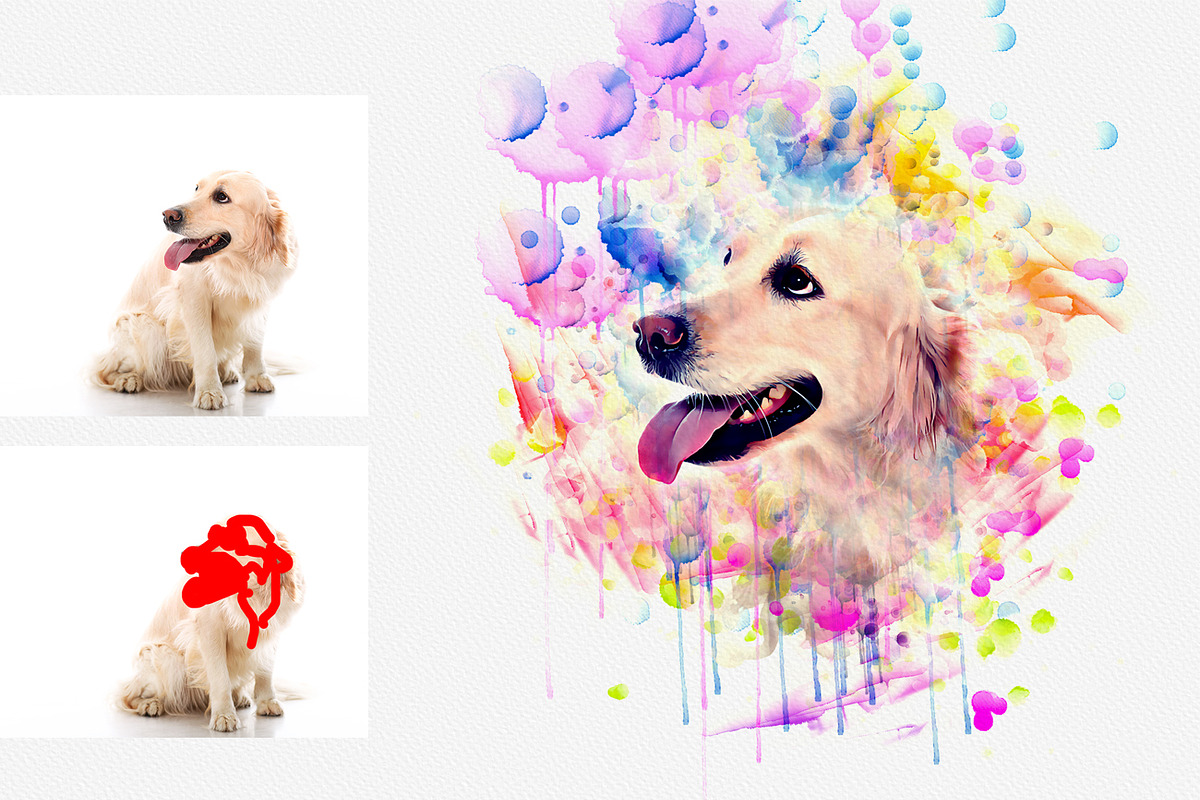 Portrait Watercolor Photoshop Action, an Action Add-On by MRI STUDIO (Photo 8 of 13)