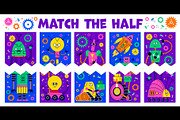 Kids game worksheet, match half, a Technology Illustration by Buch&Bee (Thumbnail 2 of 3)