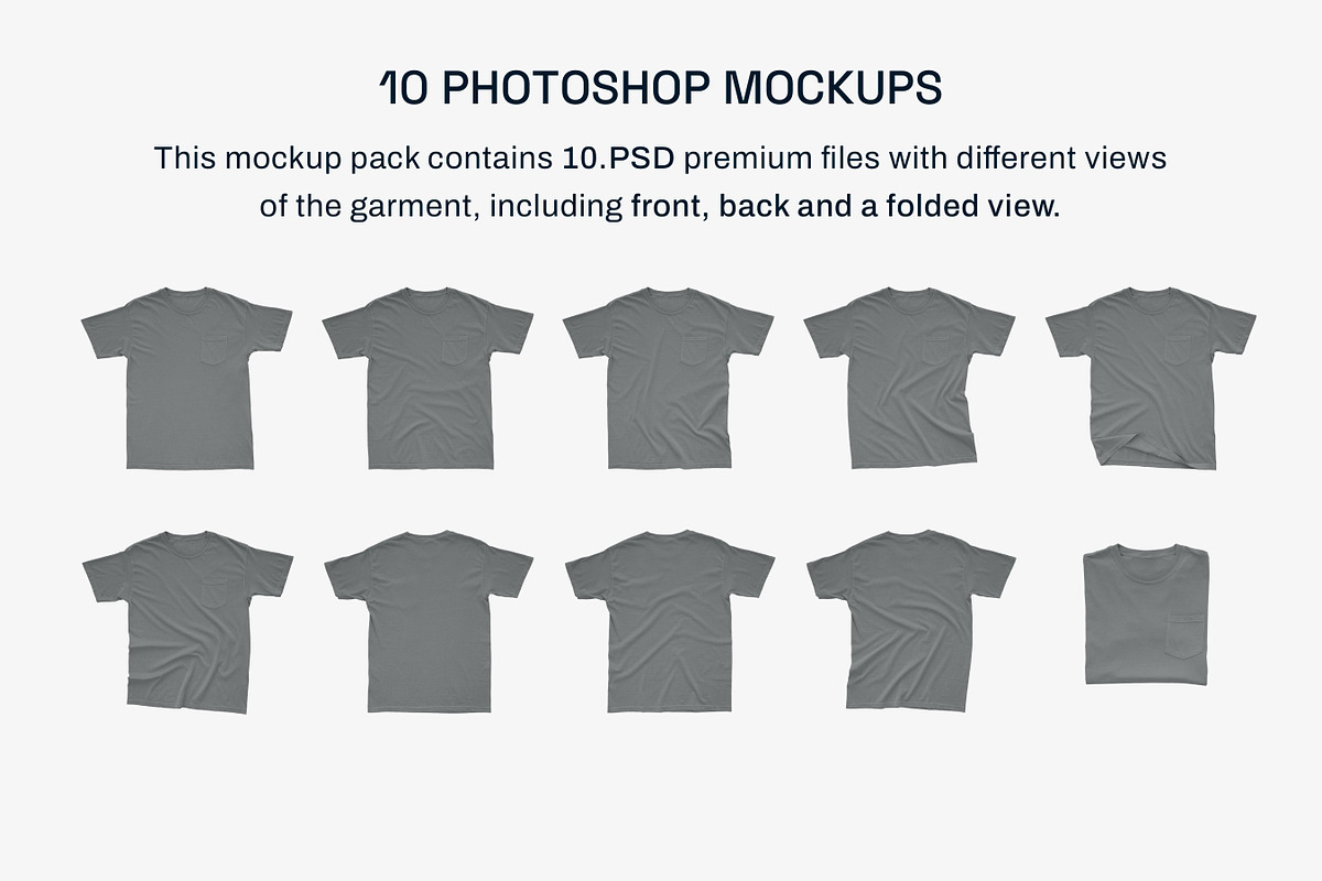 Comfort Colors Pocket Tee Mockups, a Shirt Mockup by GraphicHero (Photo 2 of 9)