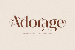 Adorage Modern Ligature Typeface