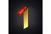 Golden Number One Award with Ribbon, a Decorative Illustration by PsychocheArt (Thumbnail 1 of 3)