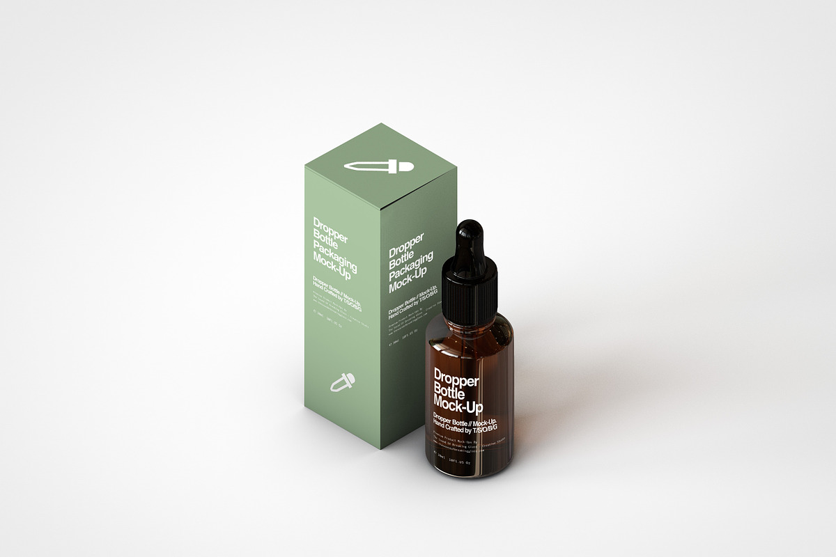 Amber Dropper Bottle Mock-Up & Box, a Household Mockup by TSOBG (Photo 18 of 20)