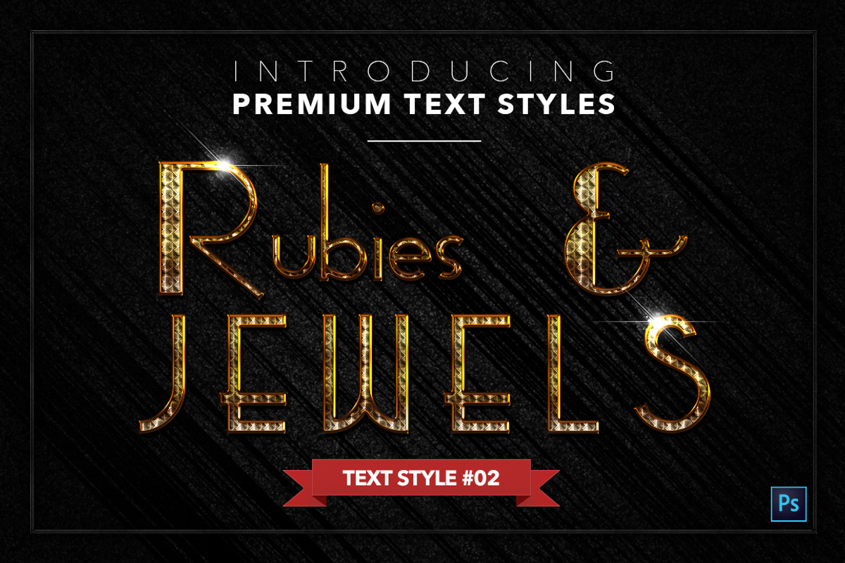 Rubies & Jewels #1 - 20 Text Styles, a Layer Style Add-On by Jonas Stensgaard (Photo 3 of 23)