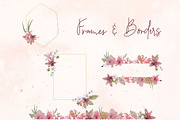 Pink Daylily Graphic Set, an Illustration by Maggie Stilwell Design (Thumbnail 3 of 6)