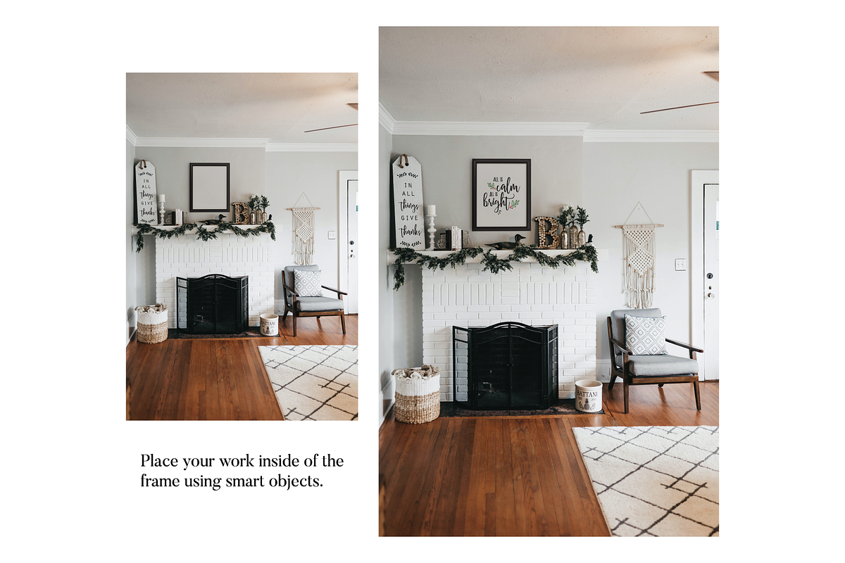 Christmas Frame Mockup - Fira, a Household Mockup by Saguaro Digital (Photo 3 of 5)