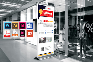 Security System Roll Up Banner V-03