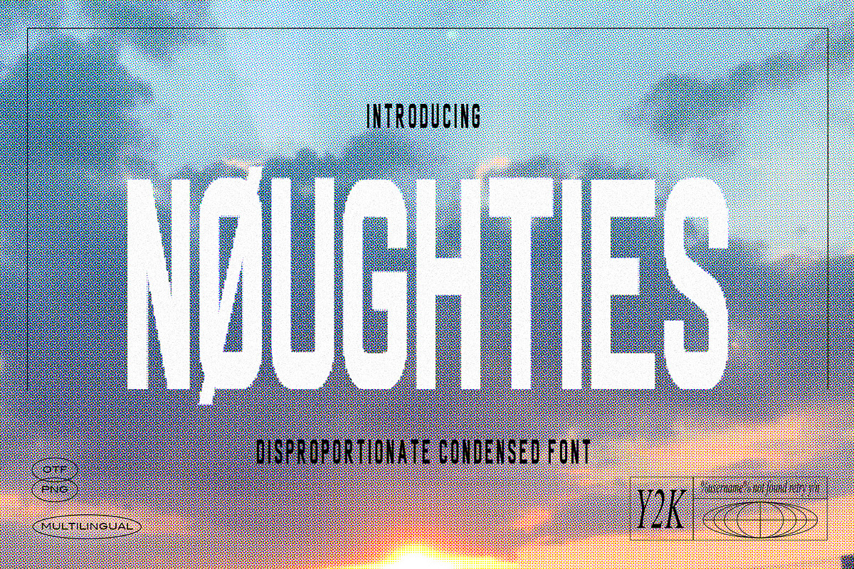 Noughties - Disproportionate Font, a Sans Serif Font by Ckybe's Corner (Photo 1 of 7)