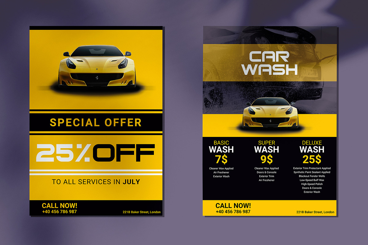 Car Wash Flyer, a Flyer Template by Midgardians