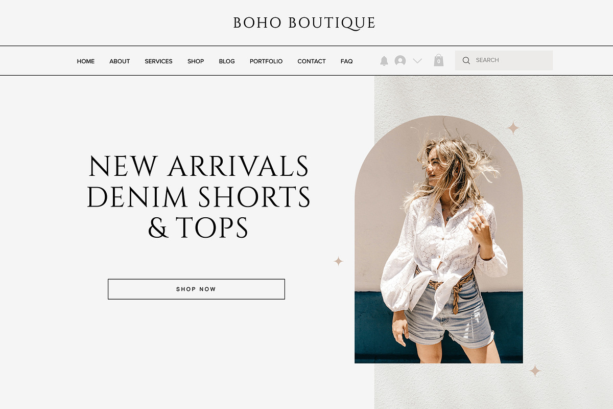 Boho Wix Website Template, a Wix Template by Studio Luxe Creative (Photo 1 of 12)