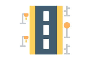 Road Flat Icon, an Icon by Pexelpy
