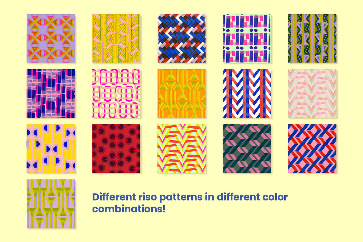 Riso Riot — Real Scans & Patterns, a Pattern Graphic by studiomisprint (Photo 2 of 8)