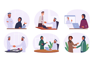 Arabian business. Professional, a Person Illustration by Onyx