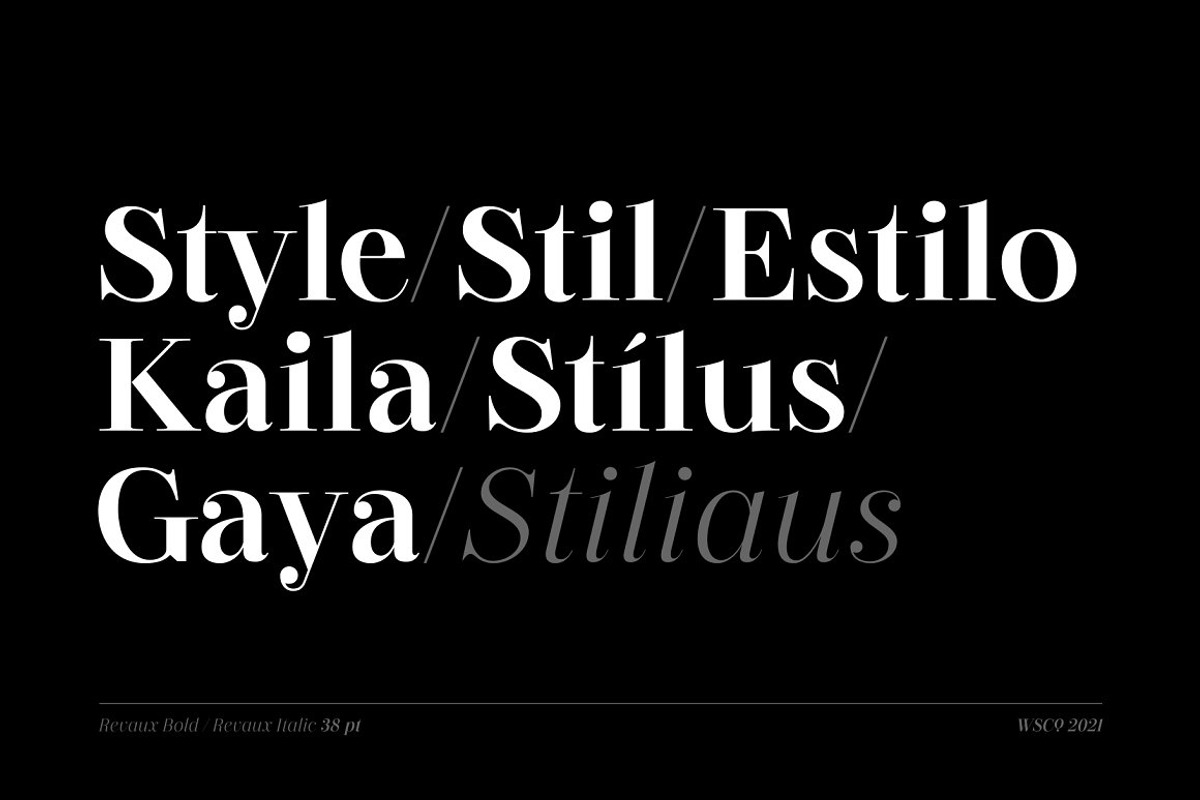 Revaux | Display Serif Family, a Serif Font by Wahyu & Sani Co. (Photo 3 of 15)