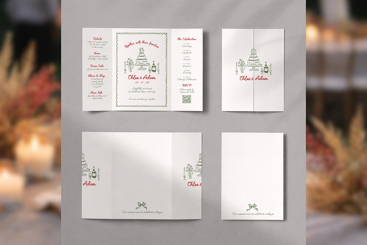 Gatefold Invitation Template bd003, an Invitation Template by TyphoonStudio (Photo 2 of 9)